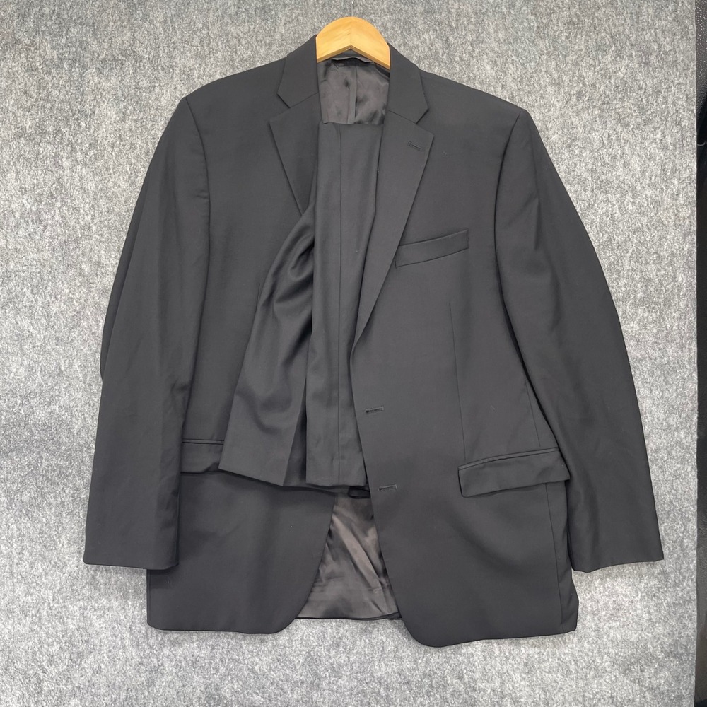 Lauren Ralph Lauren Suit Mens 44L 36W Black 2 Piece Suit Blazer Trousers